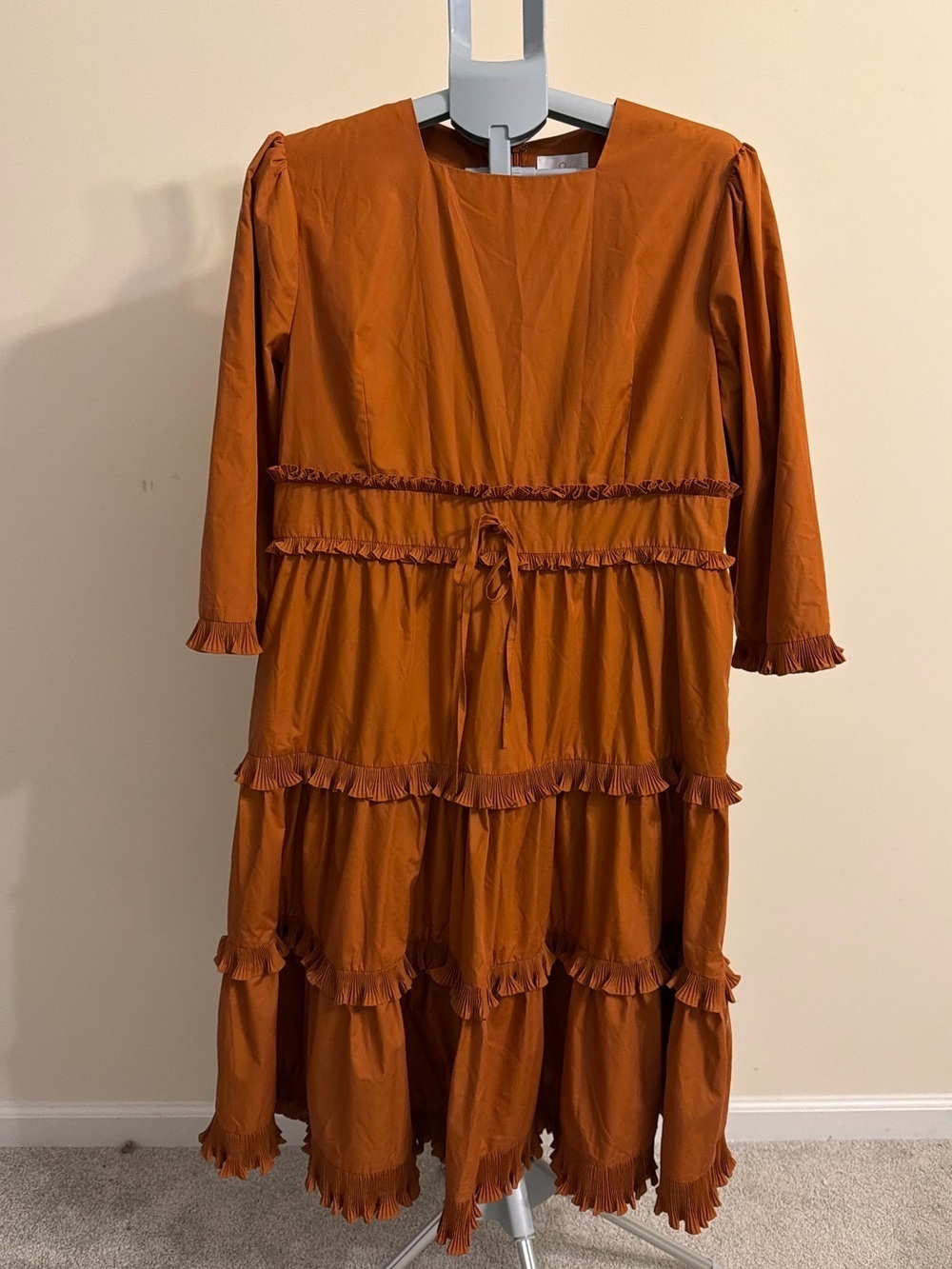 Dirty Jewels Elegant Brown Tiered Dress